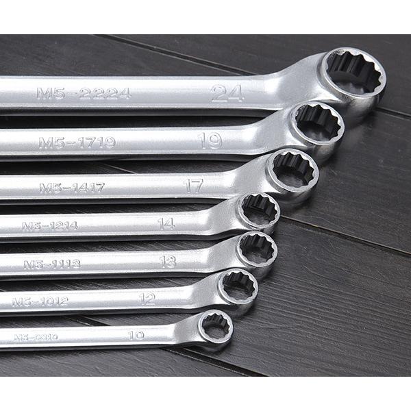 KTC KTC M5-7P ロングめがねレンチ7本セット (M5-0810,1012,1113,1214