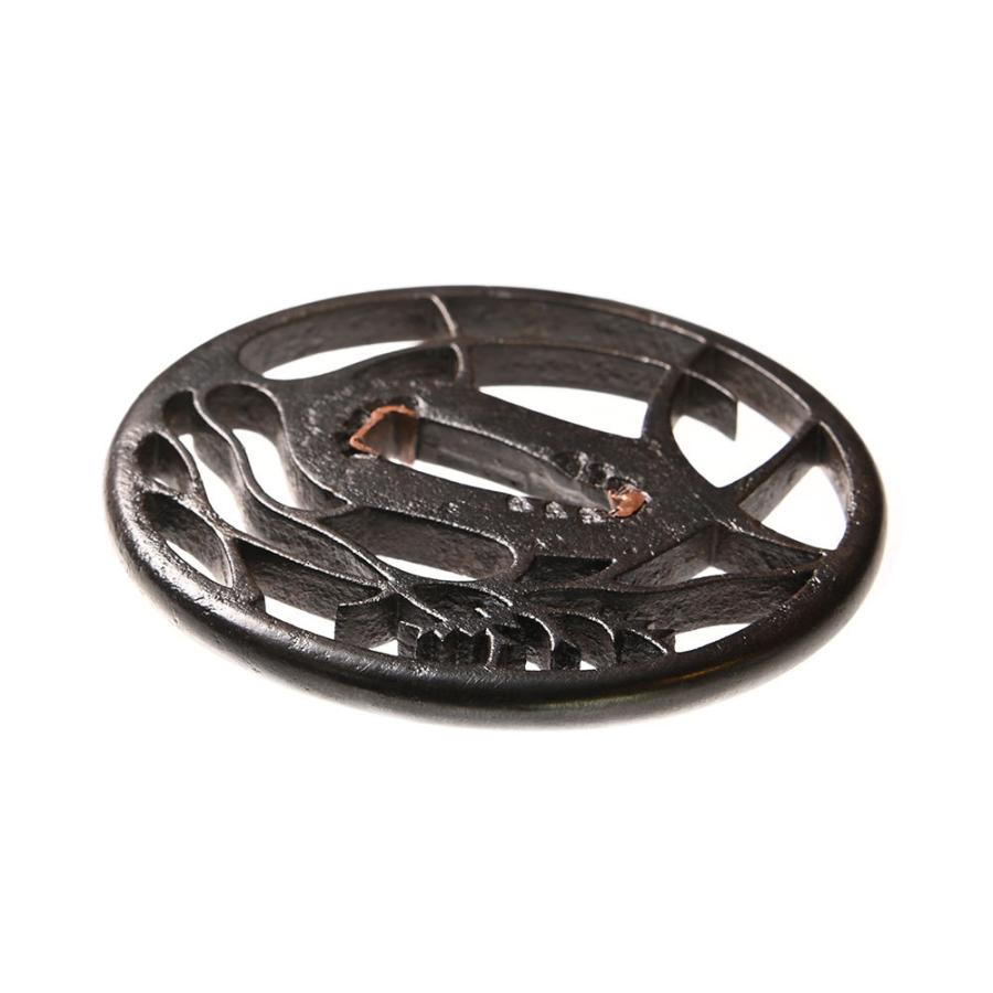 鍔・鐔 京透 沢瀉杜若透鍔 【保存刀装具】刀装具 日本刀 刀剣 : 永楽堂