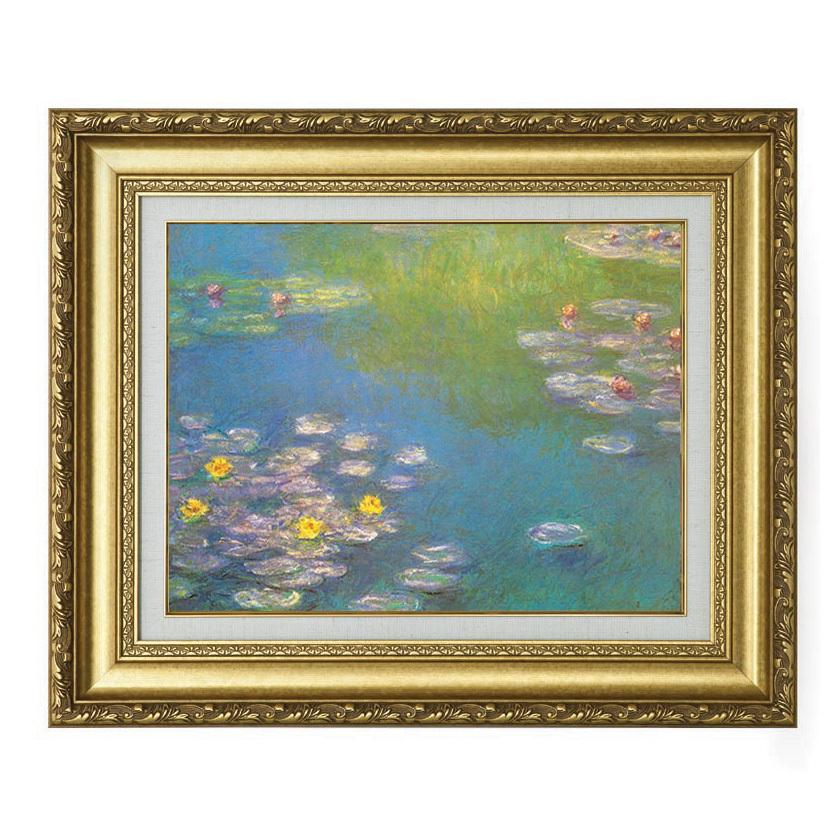 モネ 睡蓮 6号 立体複製名画 額付き 壁掛け 有名画家 インテリア 絵画