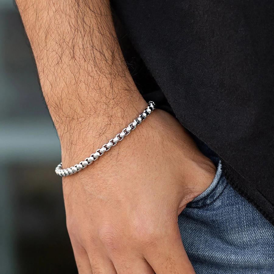 ベネチアンチェーン アジャスター付き ブレスレット ステンレス メンズ