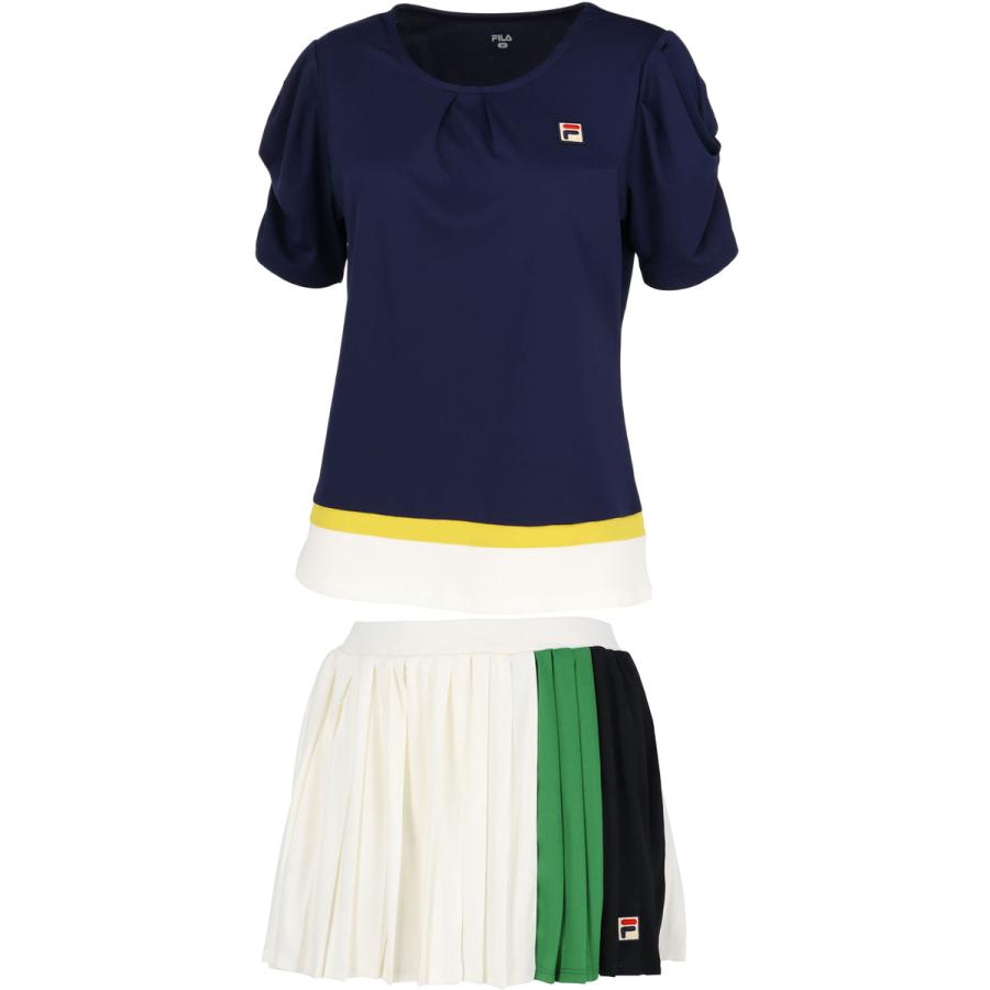 FILA（フィラ） レディース ゲームシャツ VL2697 ＆ スコート VL2699