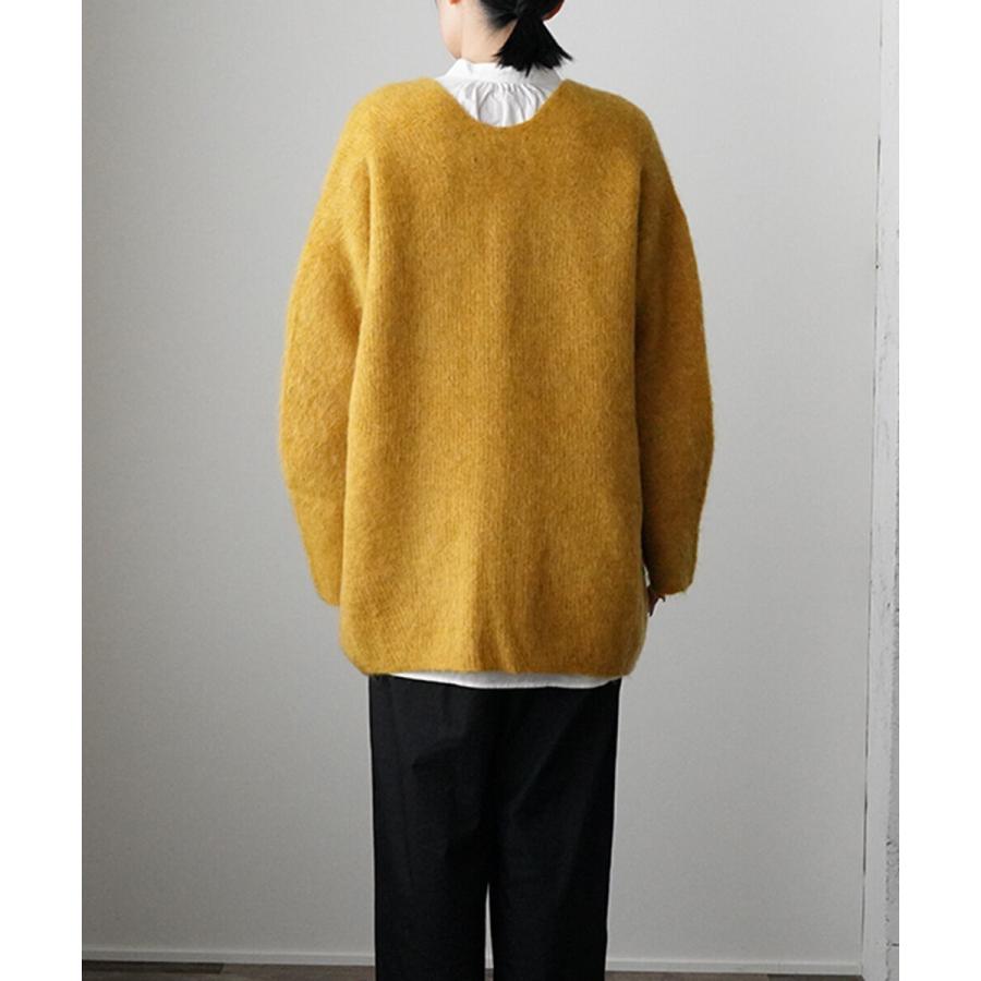 UNFIL（アンフィル） モヘアカーディガン stretch superkid mohair