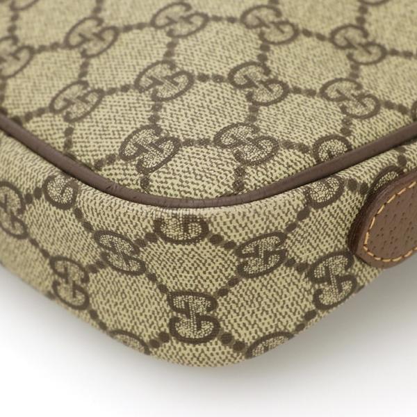 グッチ GUCCI GGスプリーム ベージュ PVC レザー ショルダーバッグ