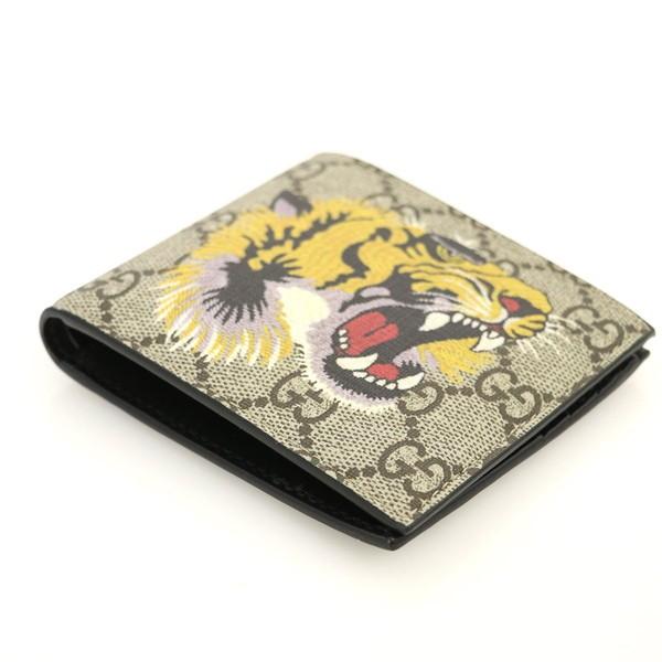グッチ GUCCI GGスプリーム トラ柄 PVC タイガーウォレット 二つ折り