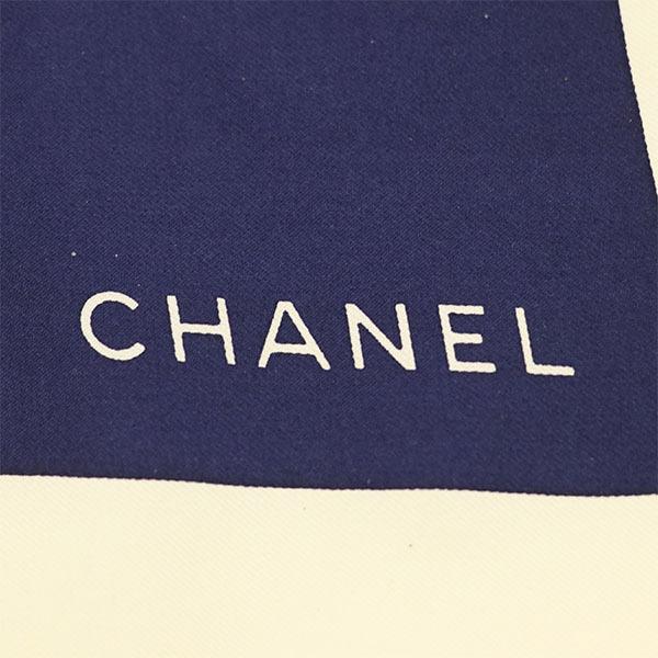 シャネル CHANEL ココマーク ロゴスカーフ シルク100％ ブランド小物
