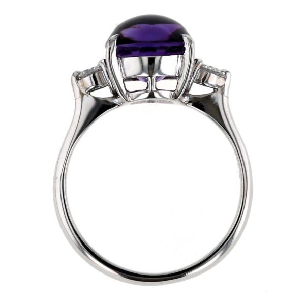 伊勢丹 Pt900 プラチナ リング アメジスト 2.82ct ダイヤモンド 0.15ct