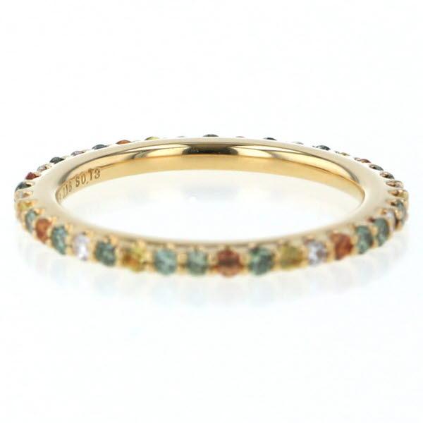 ポンテヴェキオ K18YG リング サファイア ダイヤ カリーナエテルノ