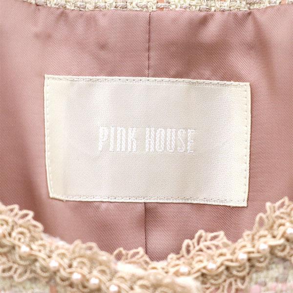 ピンクハウス PINK HOUSE ツイードスーツ セットアップ ジャケット L
