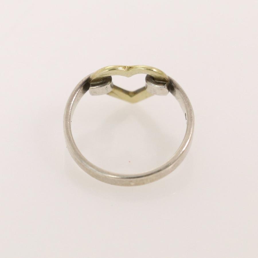 ティファニー Tiffany & Co. ハートリング シルバー 925 ゴールド 750