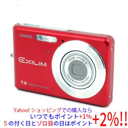 EXILIM ZOOM 【中古】CASIO製 EX-Z77 レッド 720万画素 液晶画面いたみ