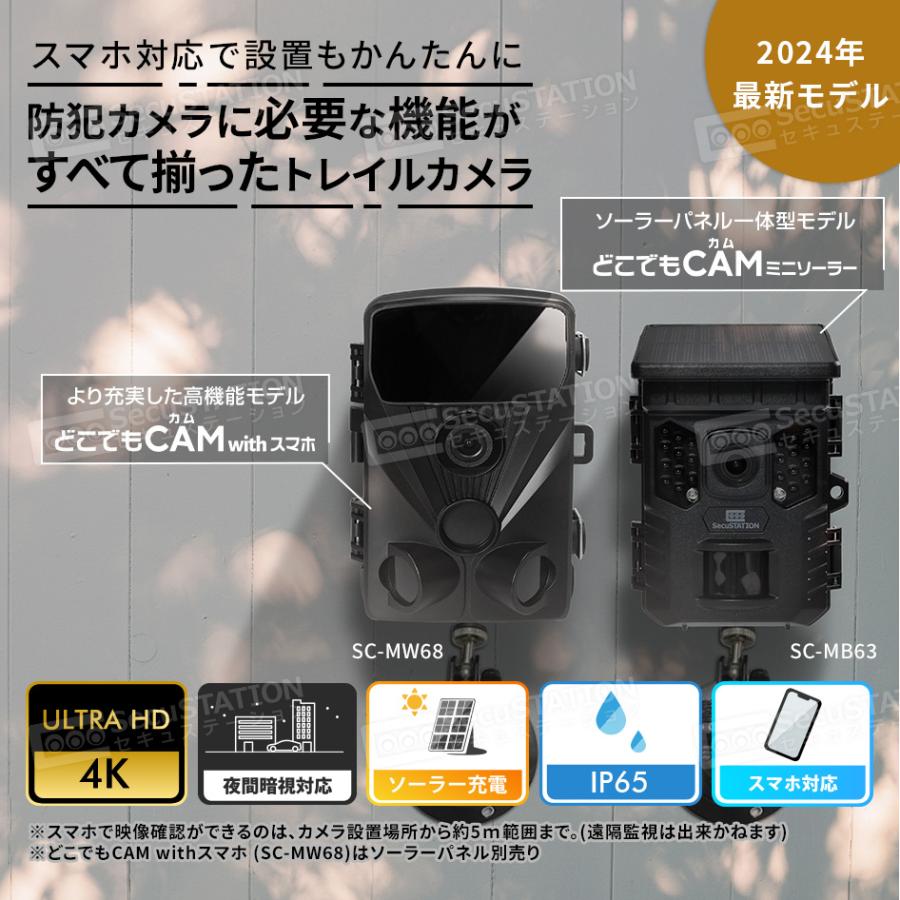 SecuSTATION 防犯カメラ 屋外 トレイルカメラ 監視 人感センサー