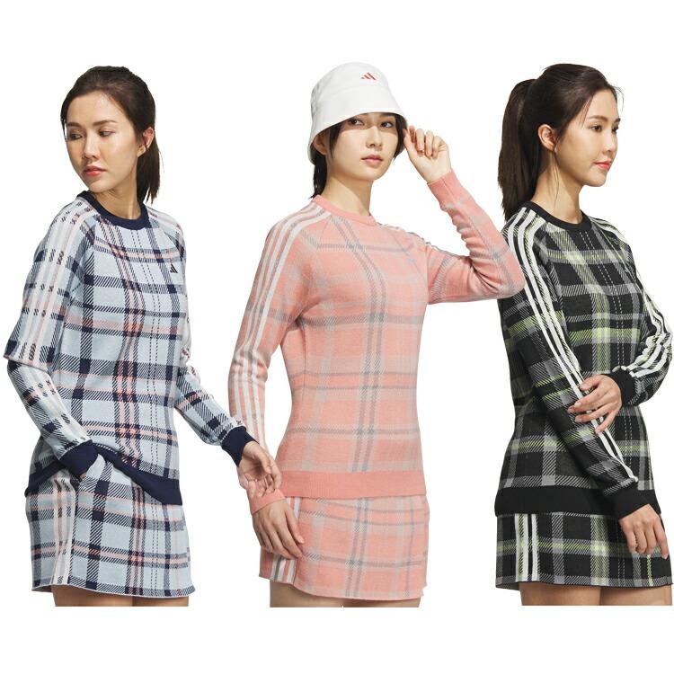 adidas（アディダス） ゴルフ タータンチェック クルーネック セーター