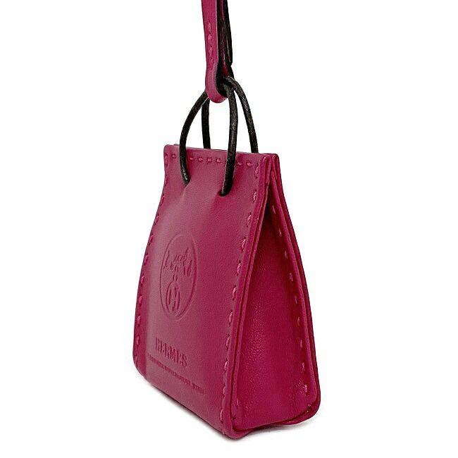 HERMES（エルメス） チャーム サックオランジュ ピンク ローズメキシコ
