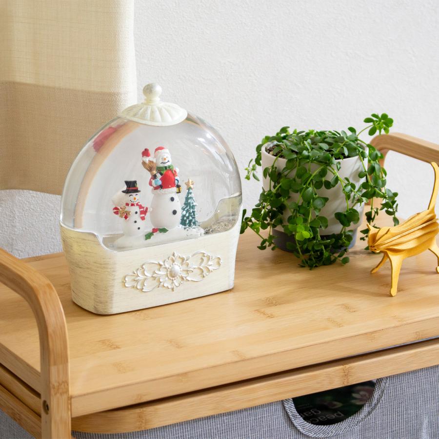 取扱終了】クリスマス スノードーム バブルLEDライト スノーマン