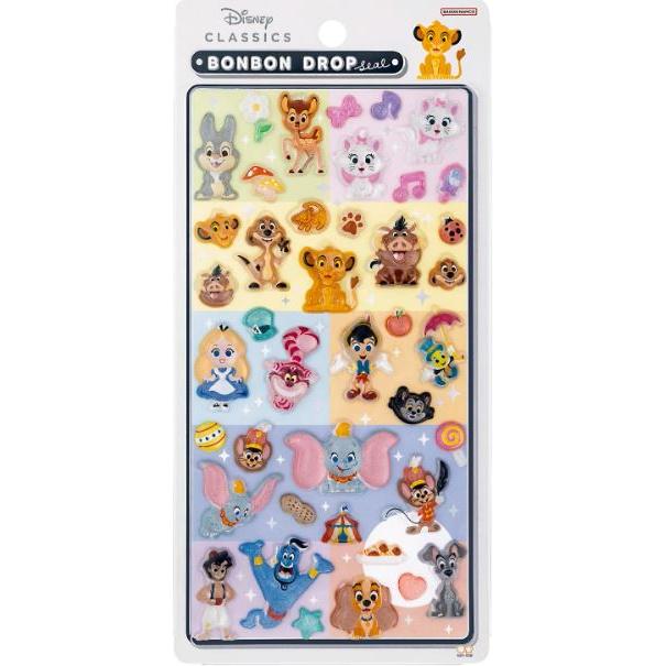 サンスター文具 ディズニーキャラクター シール 立体 ボンボンドロップ