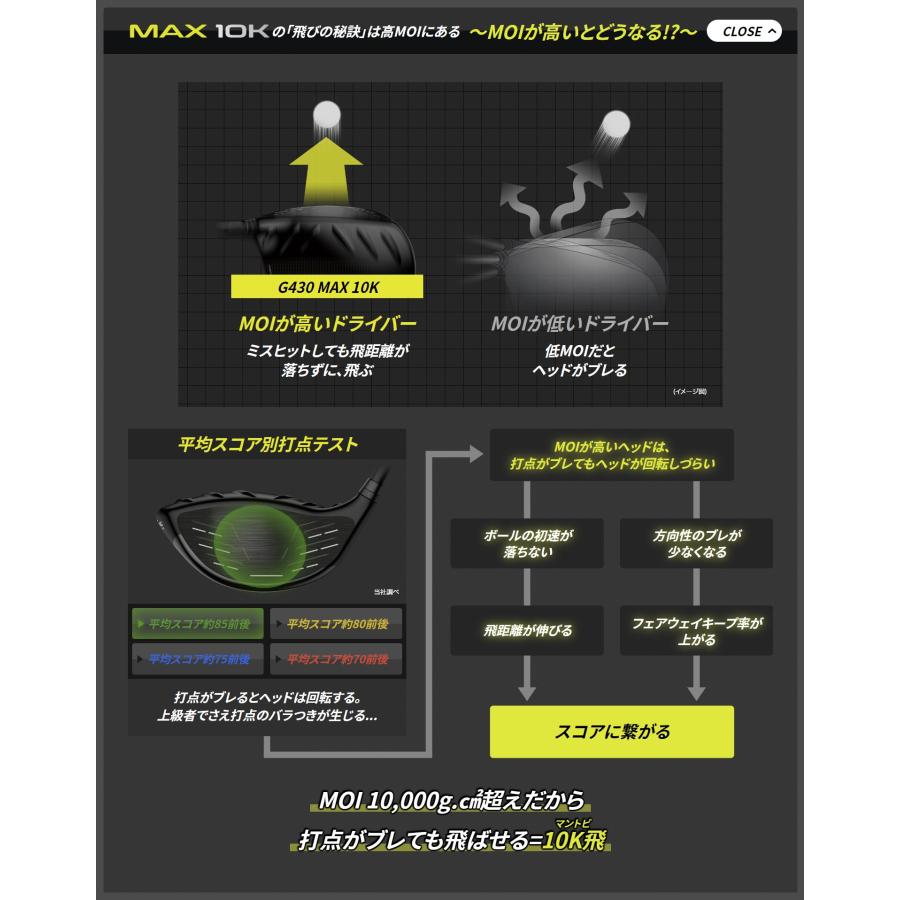 PING（ピン） G430 MAX 10Kドライバー ALTA J CB BLACK 日本正規品