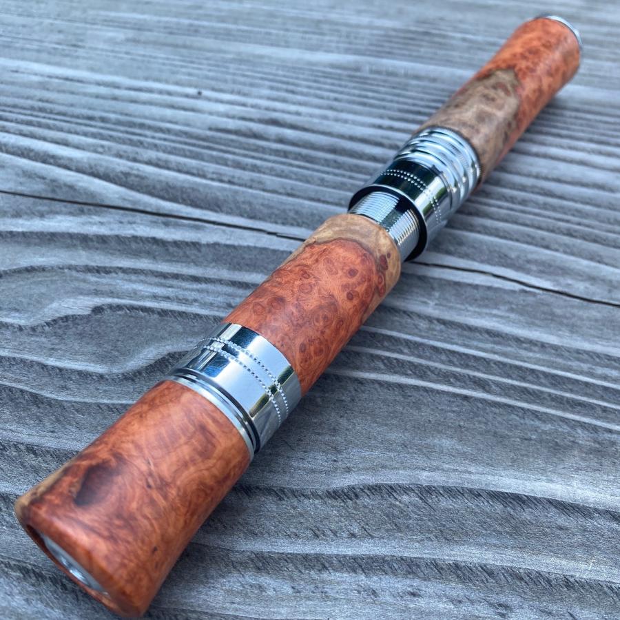 予約ページ FHF ロッドグリップ スピニング用 上杢花梨紅白瘤 ウッド