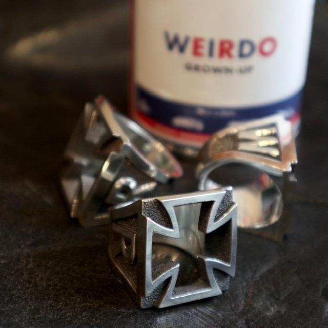 WEIRDO（ウィアード） サイズ23,25,27号 CROSS RING SILVER925