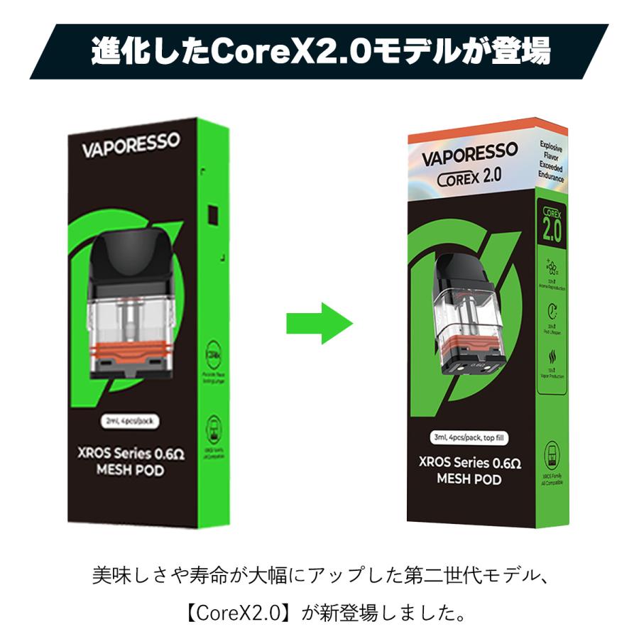 Vaporesso 2箱セット 予備POD 4個入り VAPORESSO XROS4 Mini Xros3