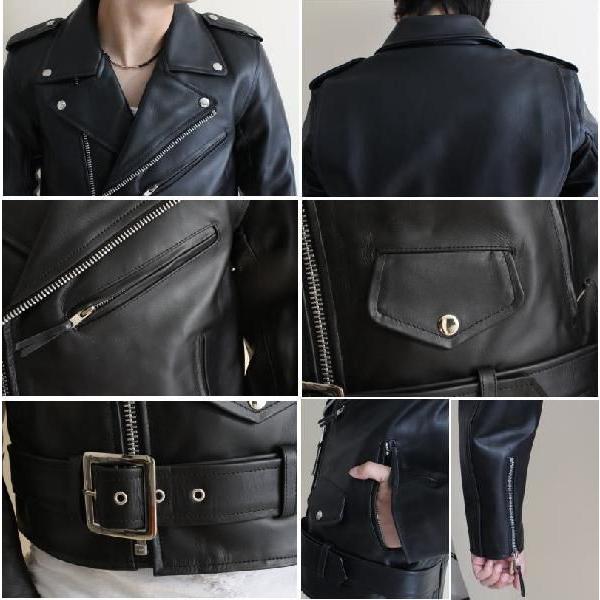 フリーダムレザー ライダースジャケット 本革 メンズ バイク用品
