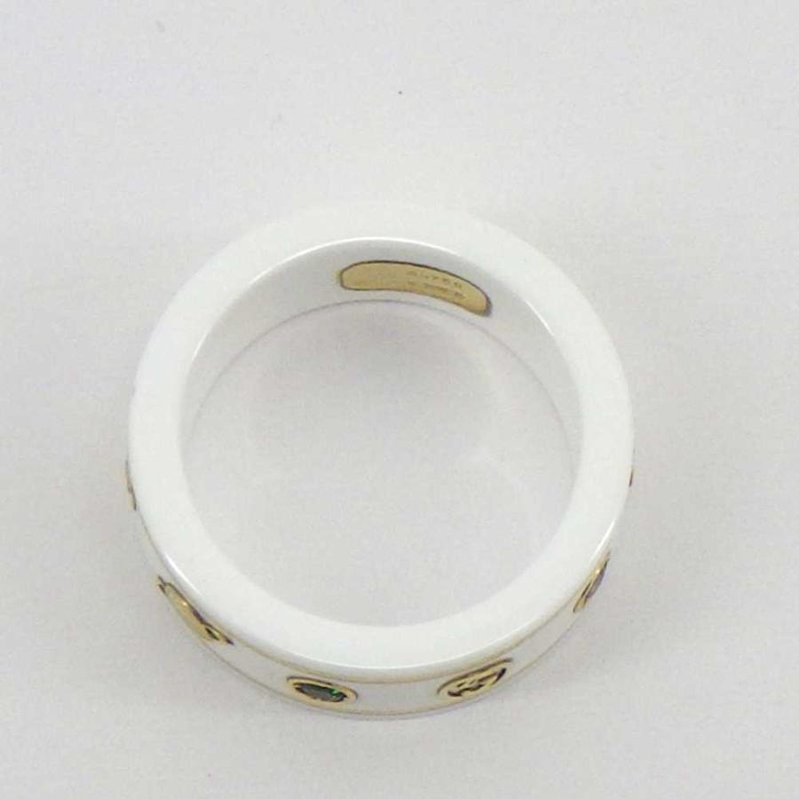 GUCCI（グッチ） ジェムストーン付き アイコンリング ホワイト