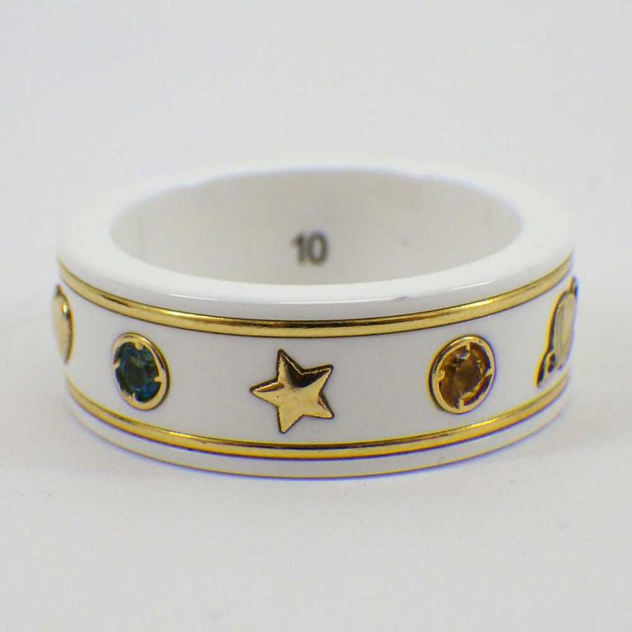 GUCCI（グッチ） ジェムストーン付き アイコンリング ホワイト