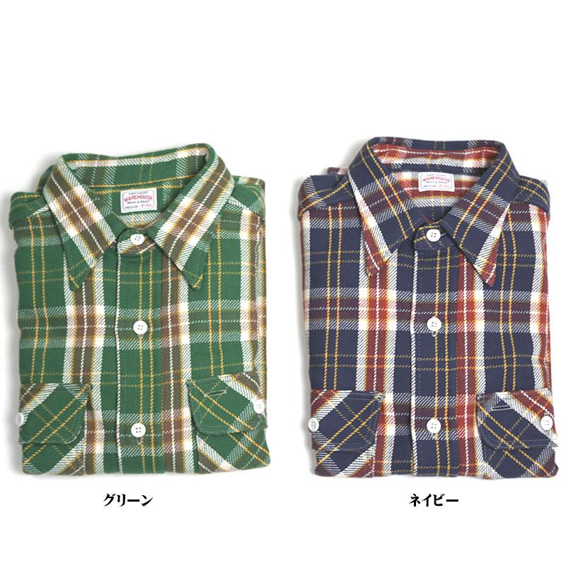 WAREHOUSE（ウエアハウス） フランネルシャツ Lot.3104 C柄 NON WASH
