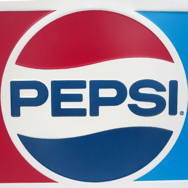 PEPSI（ペプシ） ブリキ看板 ロゴ エンボス メタルサイン サイン