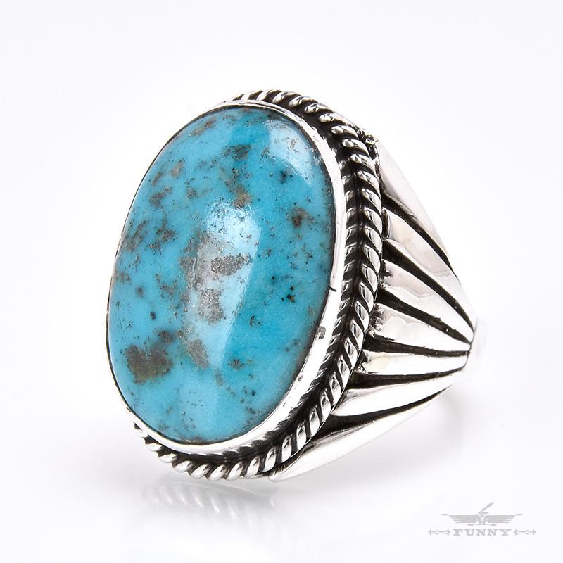 Indian Jewelry FUNNY公式ストア ナバホ族 ターコイズ リング [26号