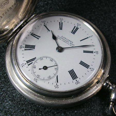 LONGINES（ロンジン） ロンジン彫金入り銀ハンターケース アンティーク