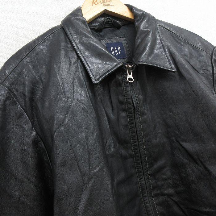 GAP（ギャップ） L/古着 長袖 レザー ジャケット メンズ 00年代 00s 黒