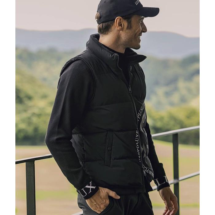 LUXE AKM PLUS SALE セール バイカラーサークルロゴパデッドベスト