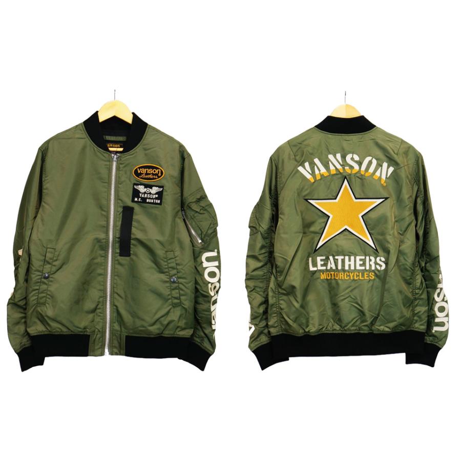 VANSON（バンソン） ワンスター刺繍 MA-1 フライトジャケット アウター