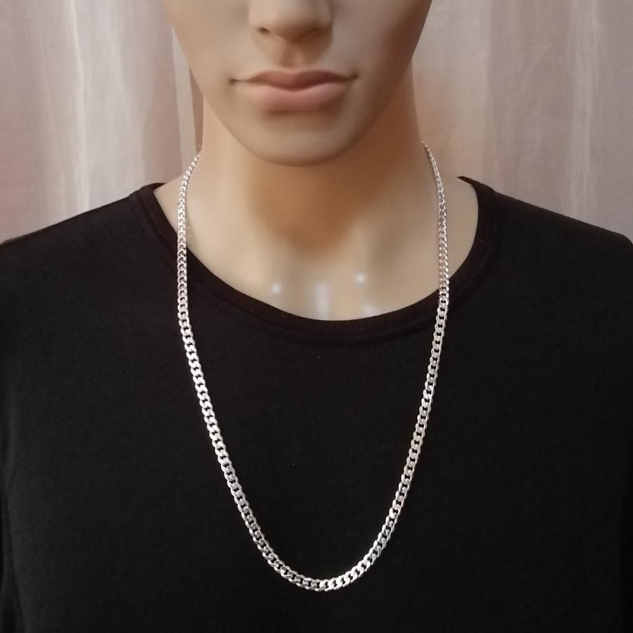 シルバー925 喜平ネックレス メンズ チェーン シルバーネックレス 太い