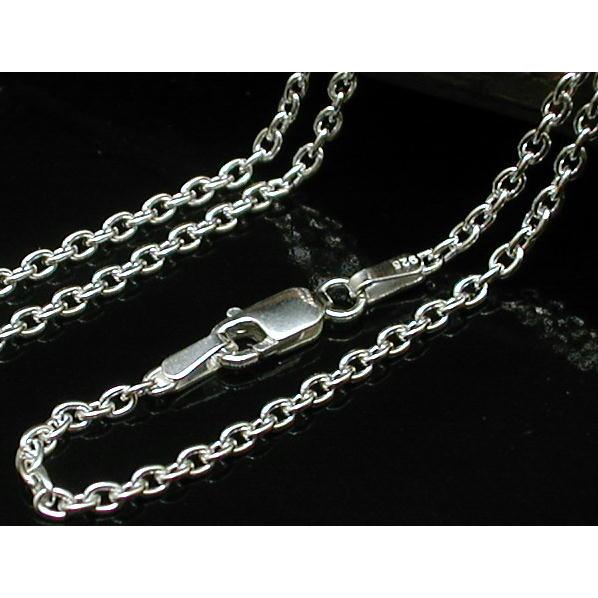 ネックレス メンズ シルバー925 チェーン あずき 2.3mm 50cmから60cm