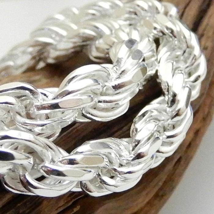 超 極太 ネックレス メンズ シルバー925 フレンチロープ チェーン 60cm