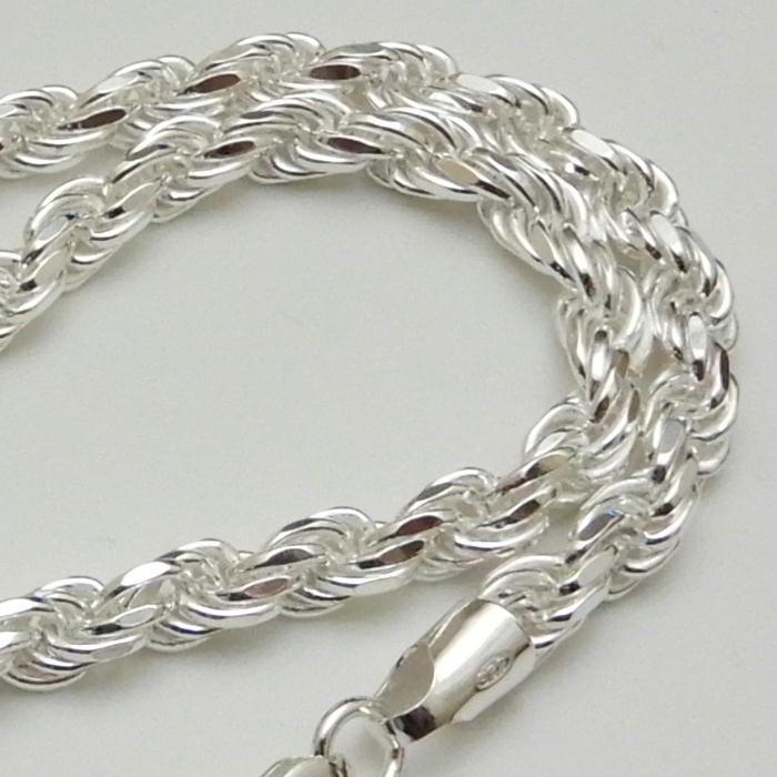 超 極太 ネックレス メンズ シルバー925 フレンチロープ チェーン 60cm