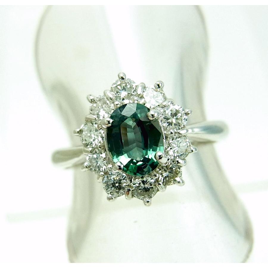 大きめ出て来ました 0.74ct天然アレキサンドライト 天然ダイヤプラチナ