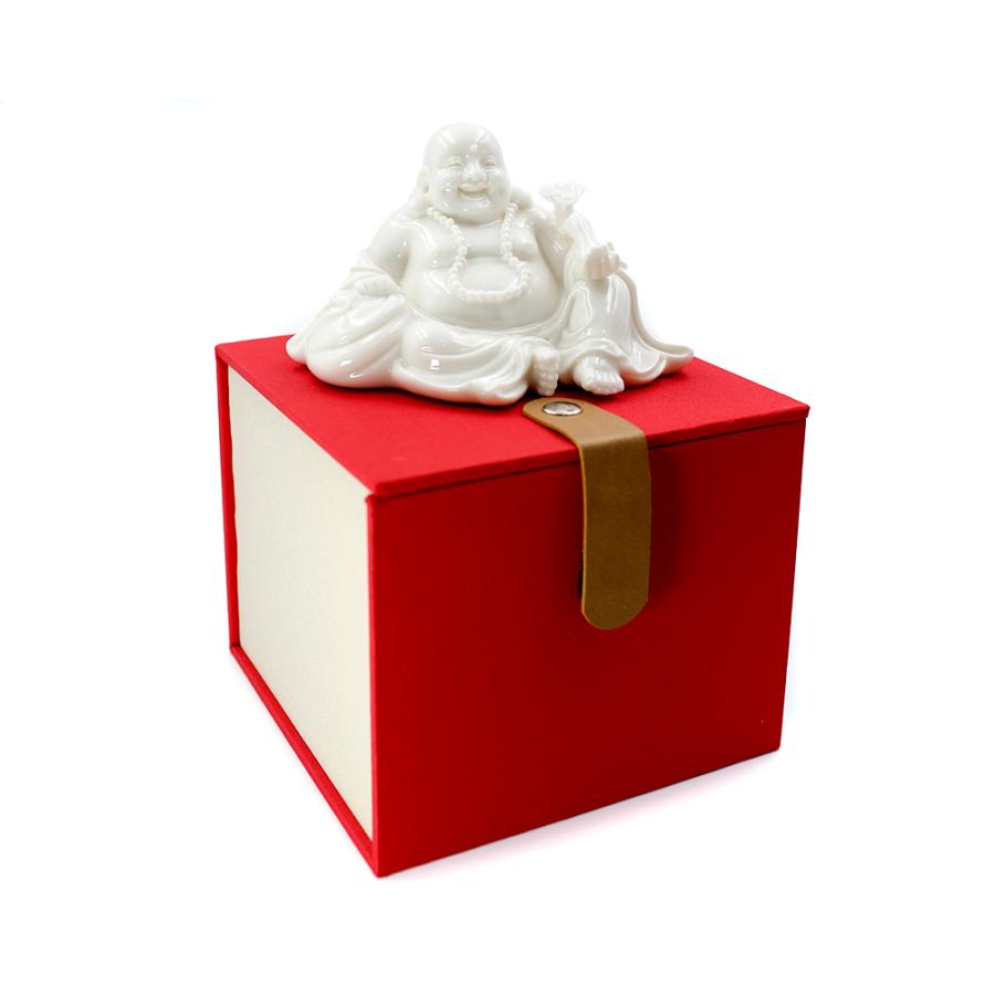 白陶磁器 選べる2色 布袋様置物 風水グッズ 布袋様招福布袋 高品質