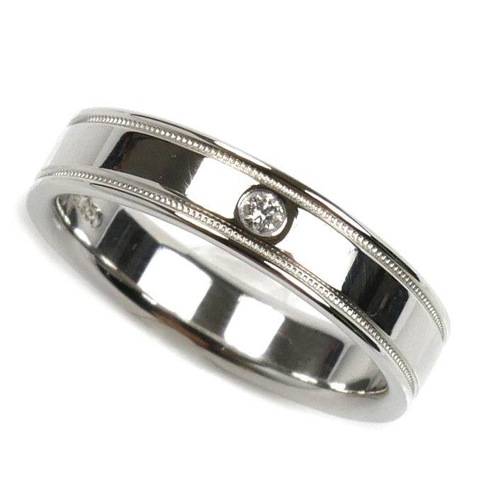 TIFFANY&Co.（ティファニー） Pt950プラチナ ダブルミルグレインバンド