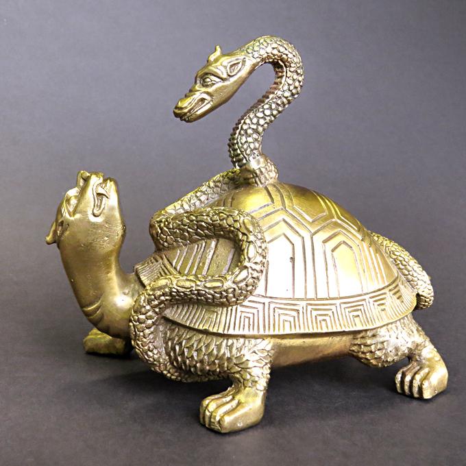 玄武 四神 銅製置物 風水開運 北方位の守護霊獣 / FU0010001 : 古琴堂