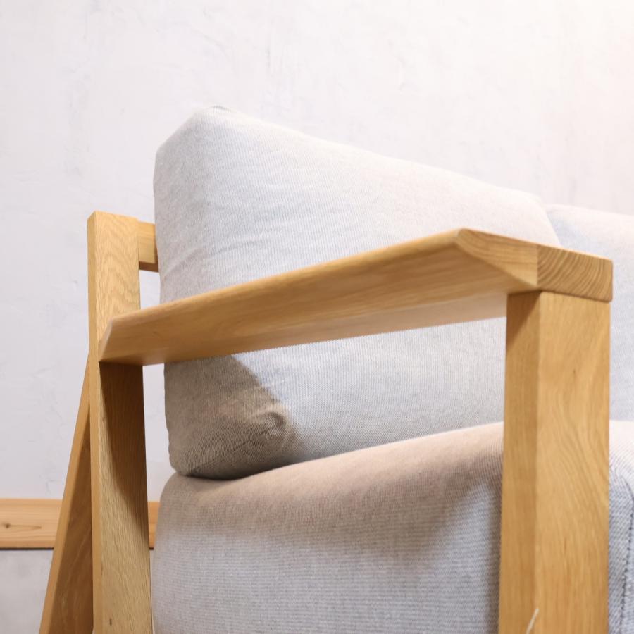 無印良品 MUJI オーク材 フェザー ポケットコイル 2シーターソファ 2人