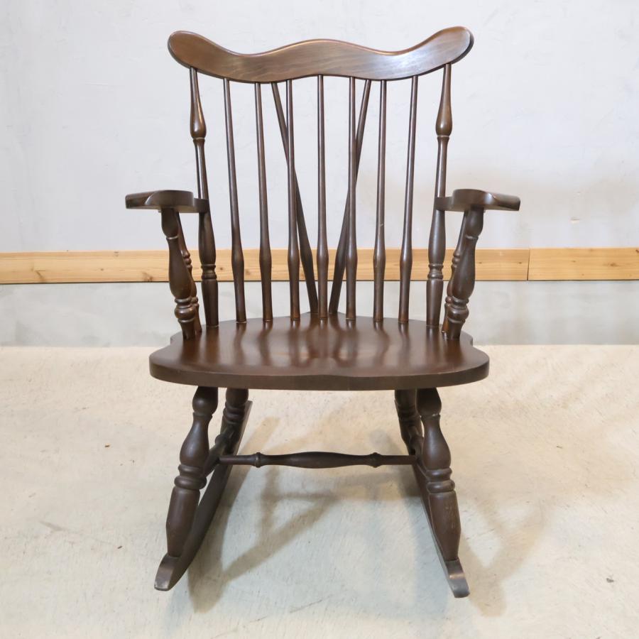 柏木工 KASHIWA ロッキングチェア 飛騨家具 アンティーク調 揺り椅子