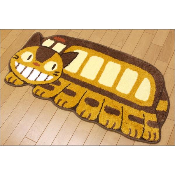 となりのトトロ 停車 アクセントマット 約47cm×100Vcm ネコバス ねこ