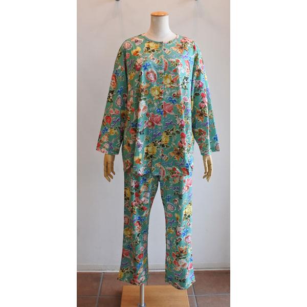 チュニック TUNIC 鴨居羊子 長袖全開パジャマ 100双天竺 ゴールド