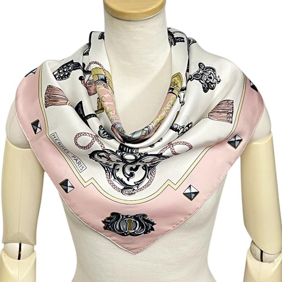 HERMES（エルメス） スカーフ カレ90 90cm シルク 100％ LES CLES 鍵