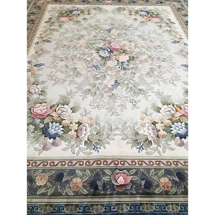 アクセント ラグ 絨毯 カーペット シルク 中国段通 約3畳 約168×244cm