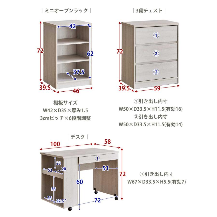 システムベッド ロフトベッド 学習机付き 子供用 ミドルタイプ スノコ