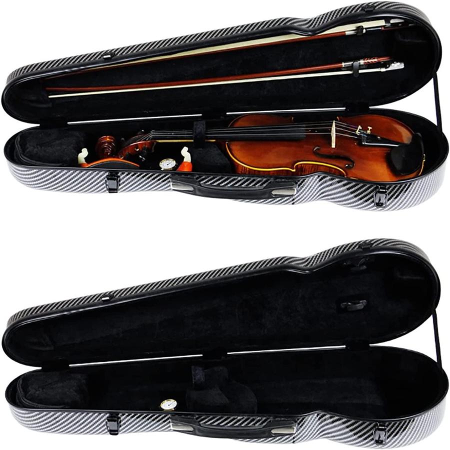 バイオリンケース 炭素繊維4/4フルサイズバイオリンケース 湿度計付き