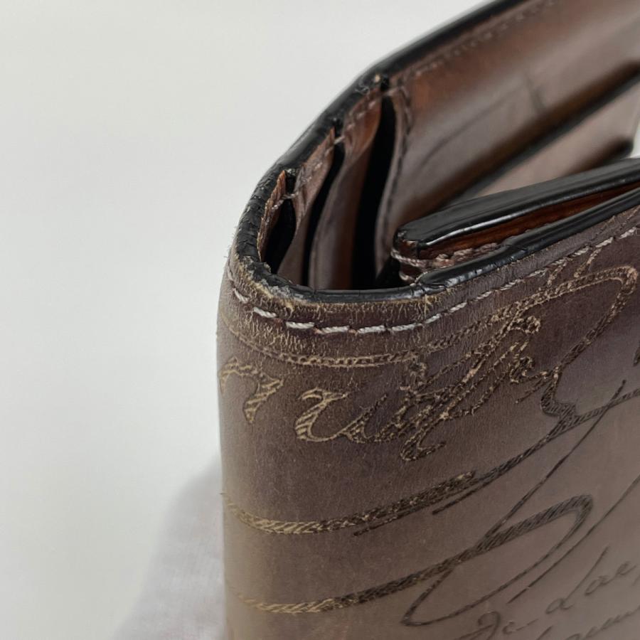 Berluti（ベルルッティ） エベネ 二つ折り長財布 カリグラフィ 長財布